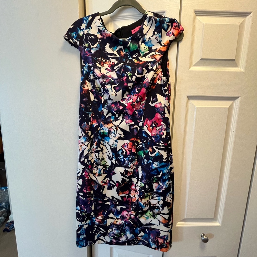 Betsey Johnson Navy Shatter Print Dress